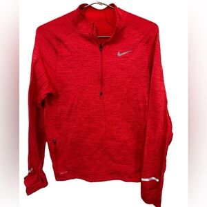 Nike Betterworld Orange / Red Dri Fit 3/4 Neck Running Sweatshirt Women’s S